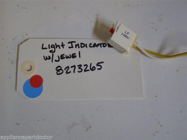 KENMORE STOVE 8273265 LIGHT INDICATOR w/ jewel 125VOLT USED KENMORE STOVE 8273265 LIGHT INDICATOR w/ jewel 125VOLT USED